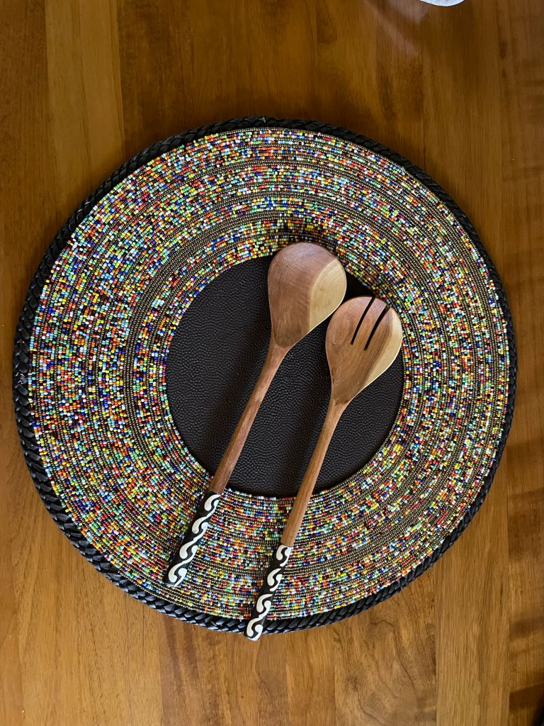 Gold &amp; Confetti Half Beaded Mat