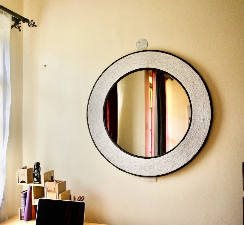 Snow White Hand-beaded Mirror