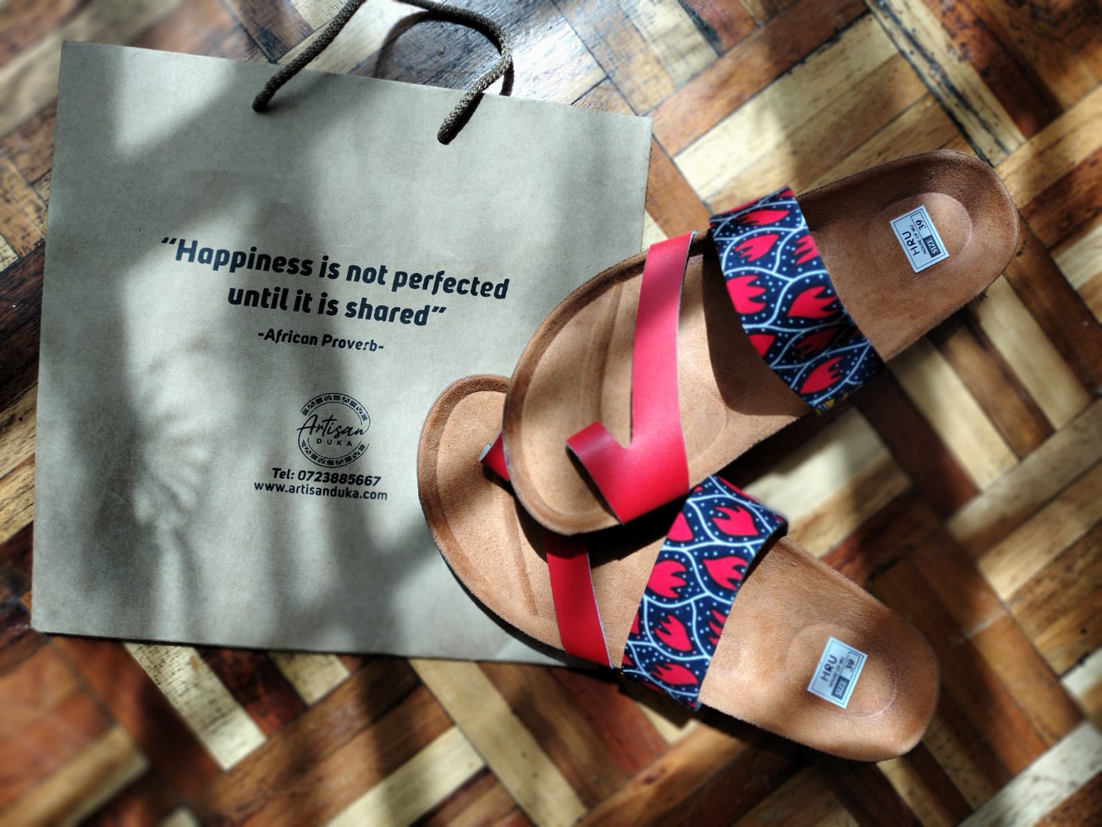 Red Ankara slippers, Ankara slippers, Kenyan ankara shoes