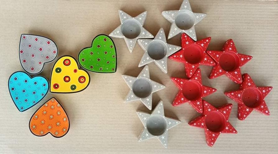 Soapstone Star Tea Lights