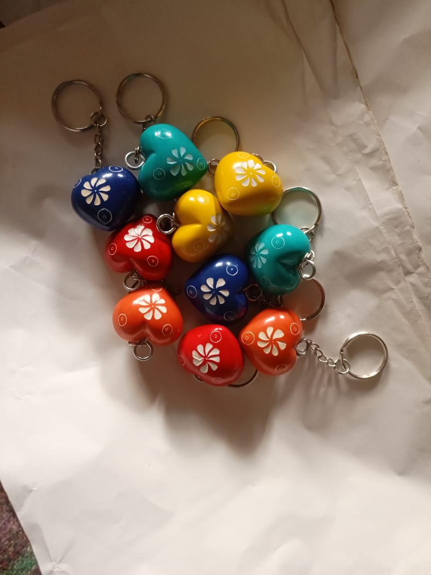 Soapstone Heart Keyrings