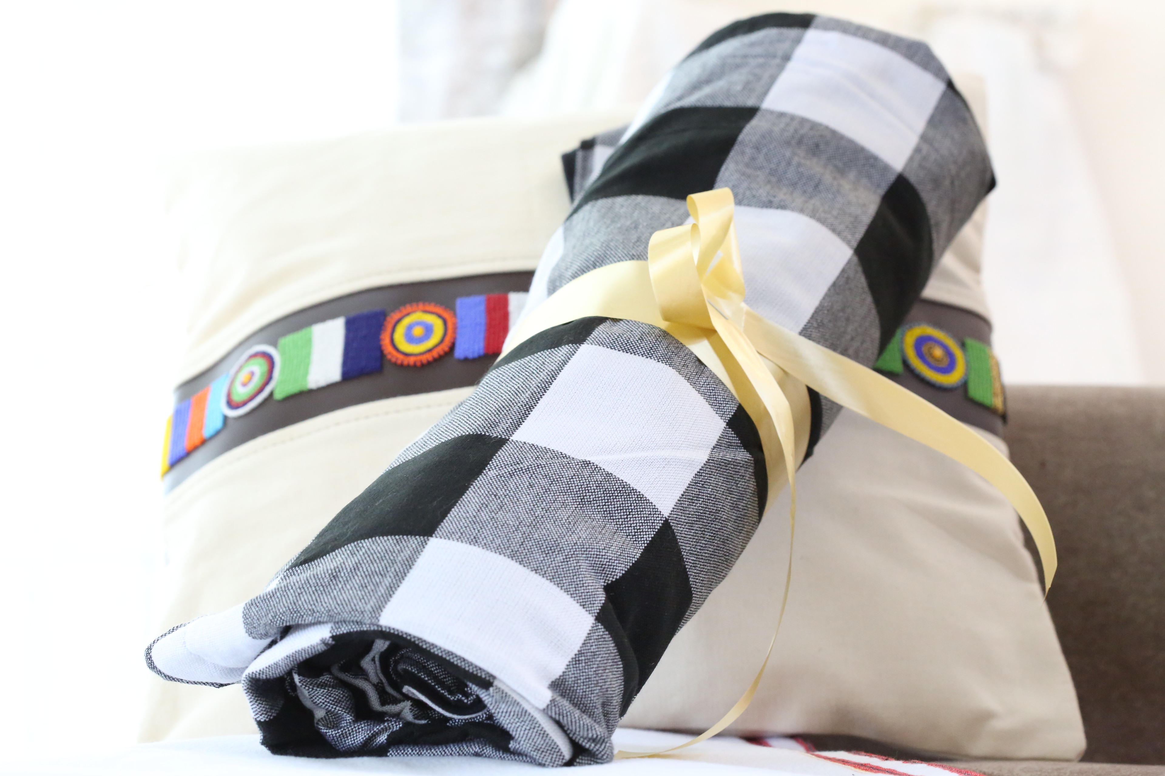 Black and white Maasai Blanket