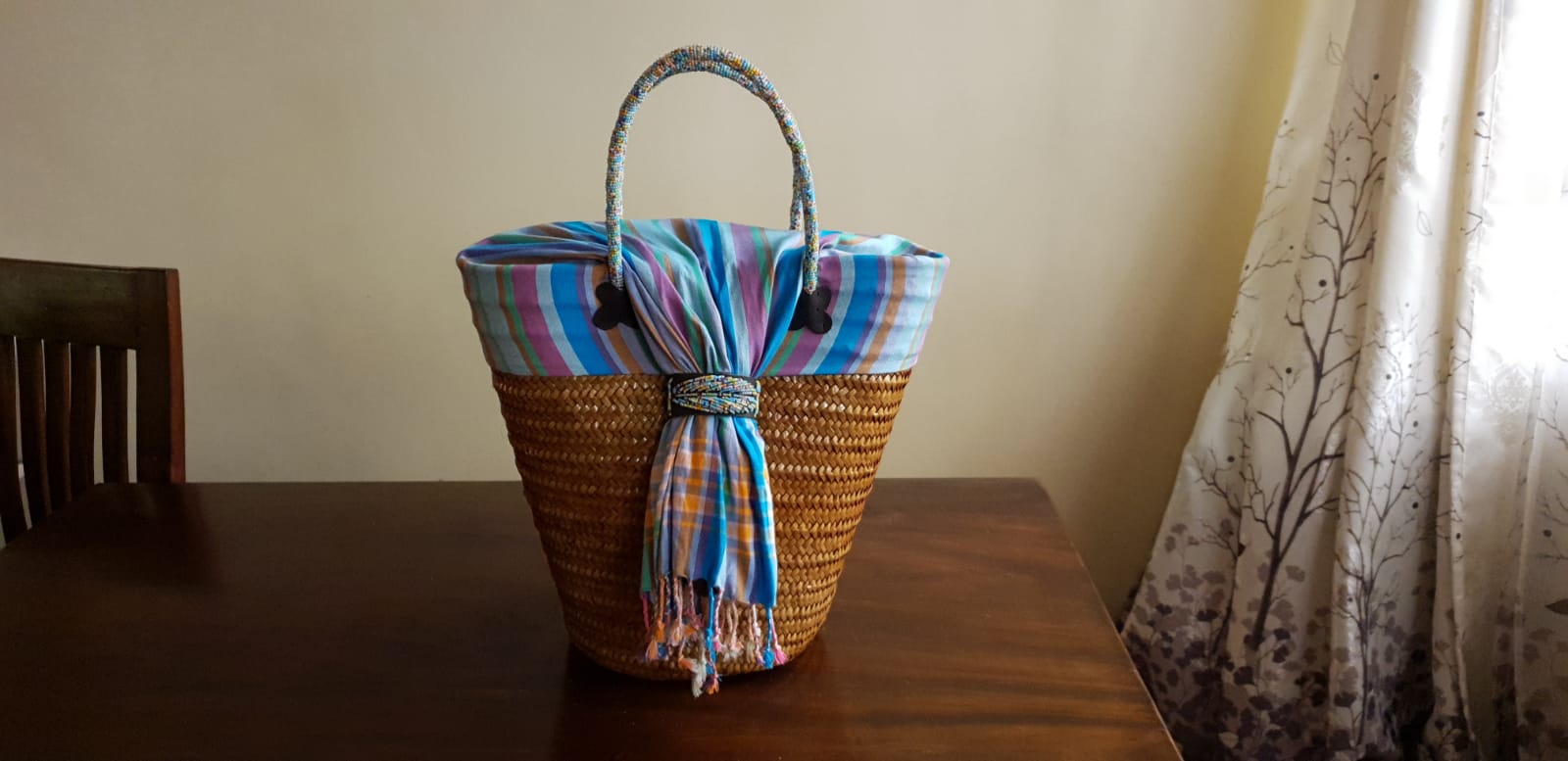 Blue Beach or Picnic Kikoy Baskets