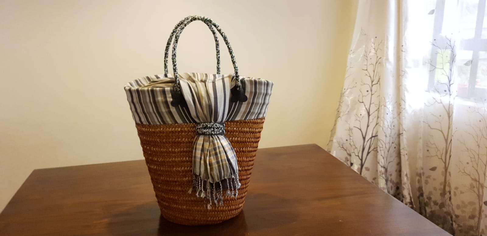 Beaded Kikoy basket