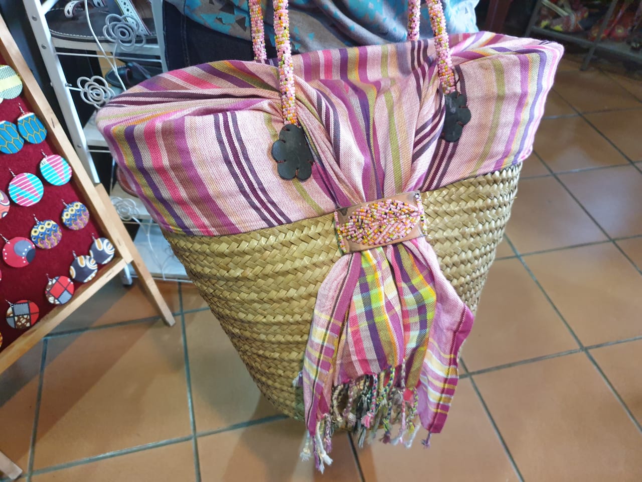 Pink Kikoy Basket
