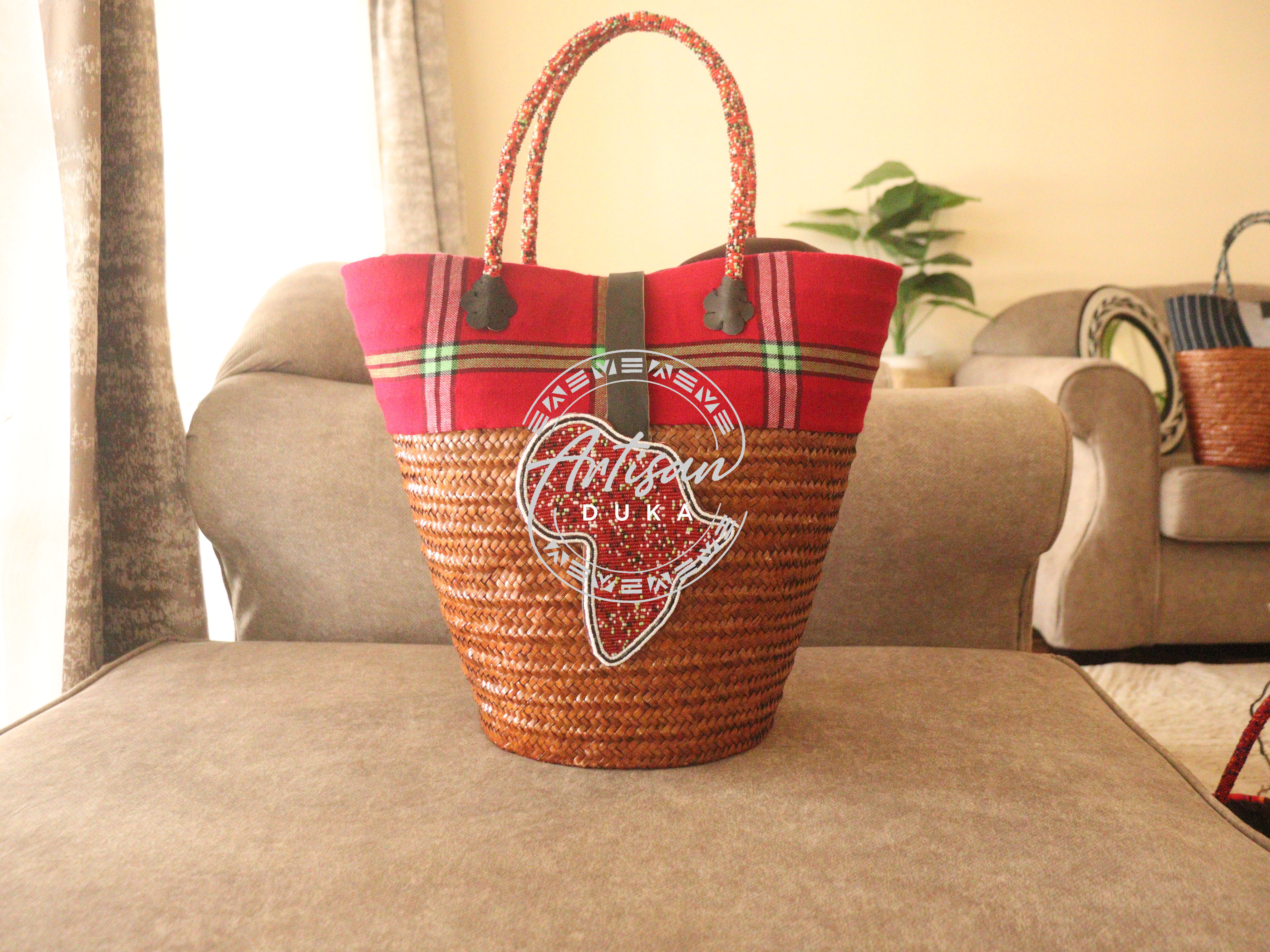 Kikoy basket, Sisal basket, Kenyan kikoy basket, Kenyan basket