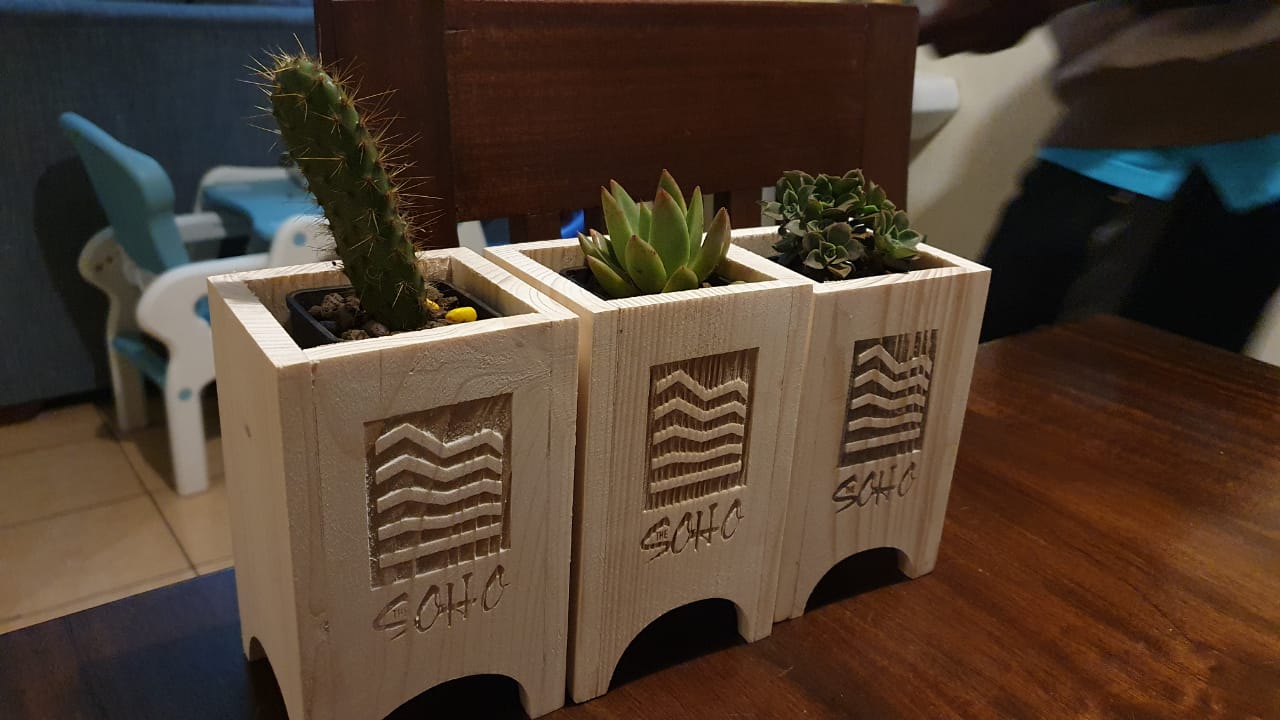 Wooden Love Planters (set of 3)
