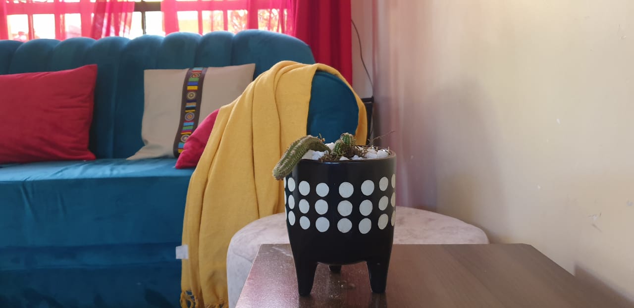 Planters, Kenyan planters, black and white planter, stone planter