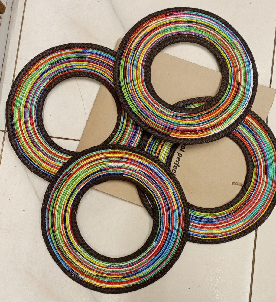 African Beaded Curtain Tie-backs