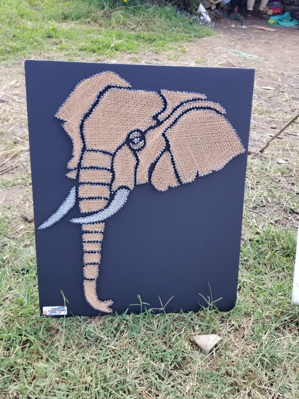 Brown elephant String Art