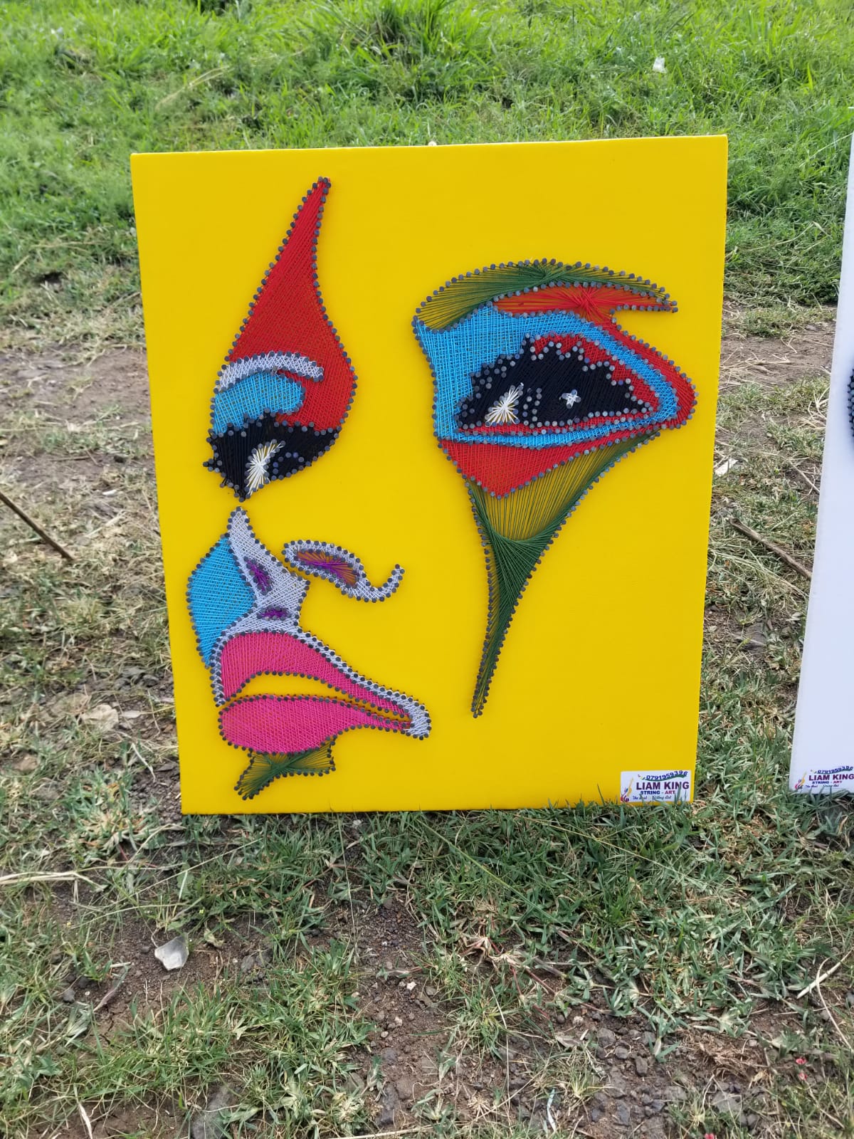 Multicolored Woman String Art