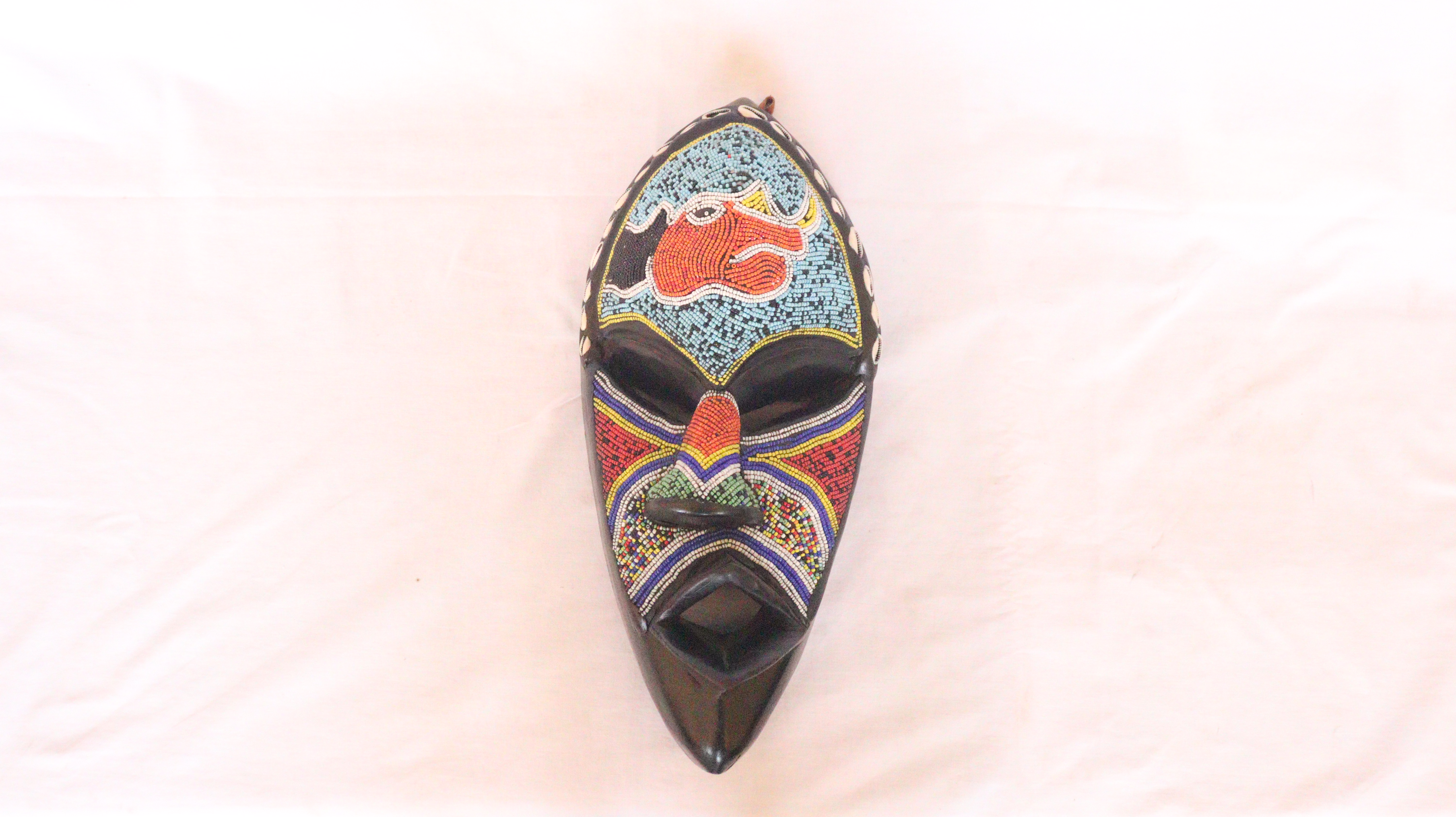 Bakuta beaded mask, African mask, beaded mask.