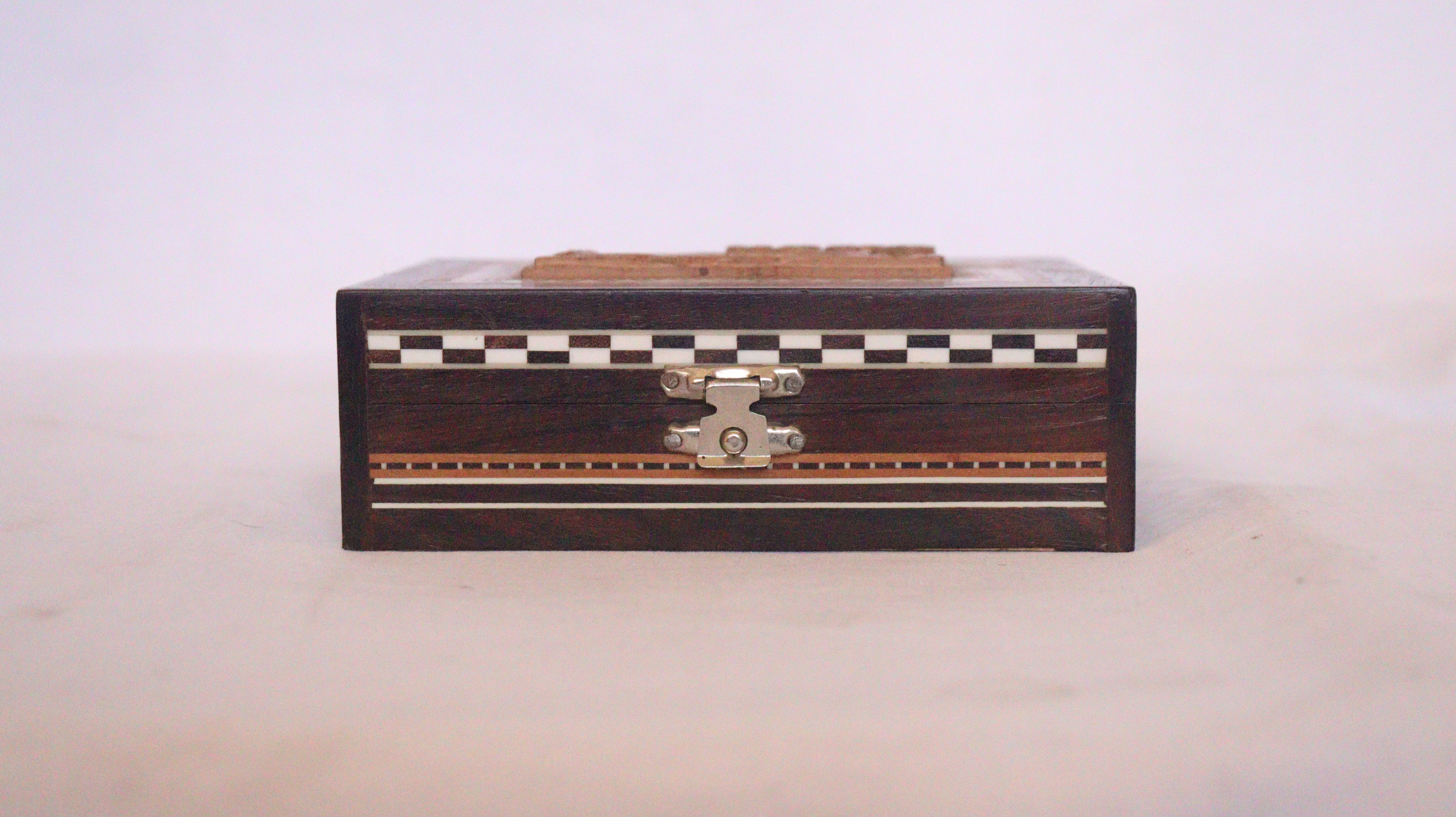Jewelry Box, Wooden Jewelry Box With Pearls, Sandalwood Jewelry Box