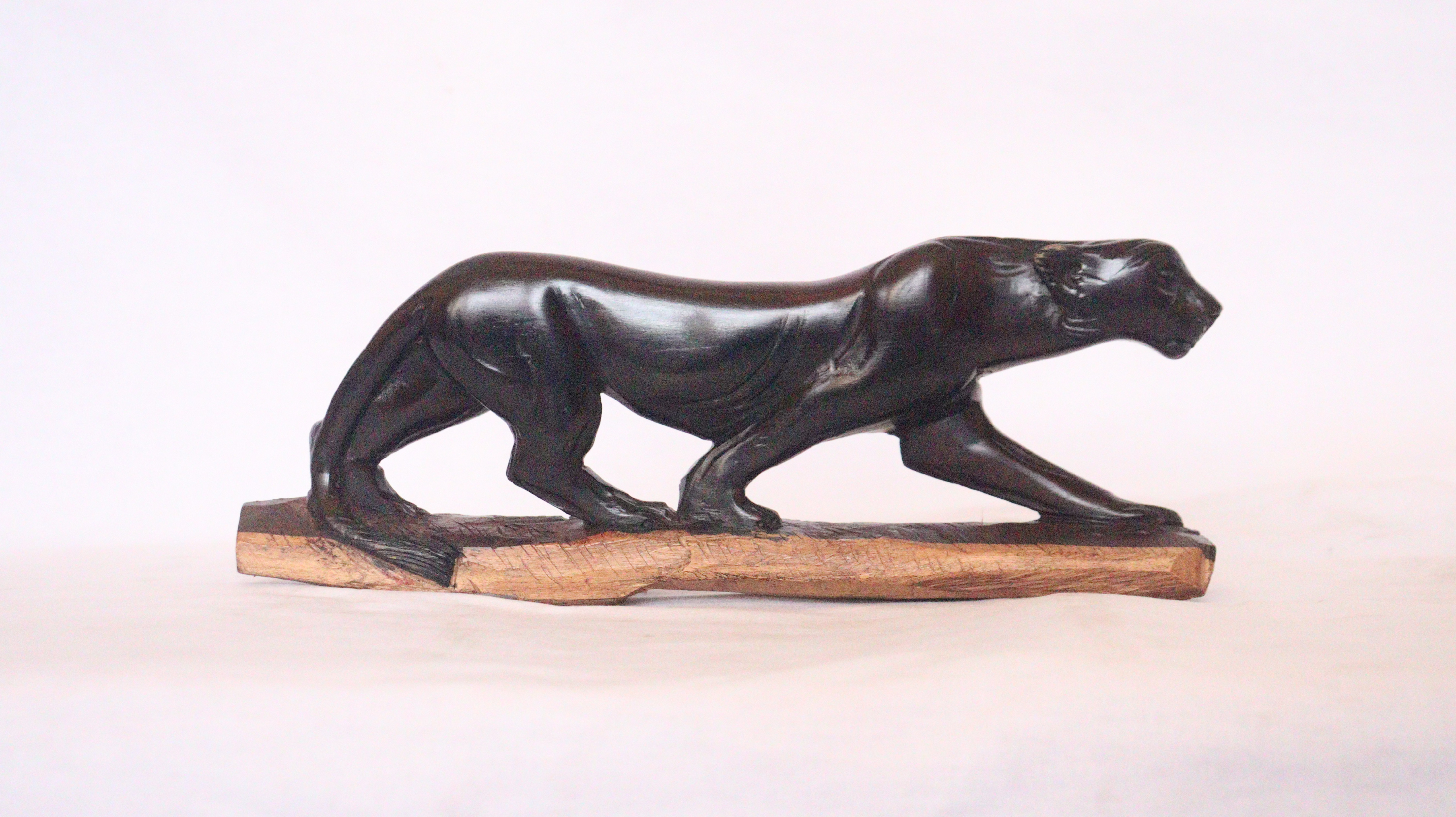 Smooth finish wooden cheetah, Kenyan cheetah, African cheetah, wooden carving