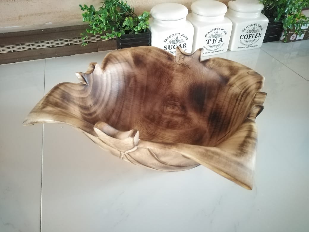 Jacaranda Flower Bowl, Flower shaped wooden bowls, Wooden Bowls