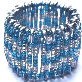 Safety Pin Bracelet with Beads