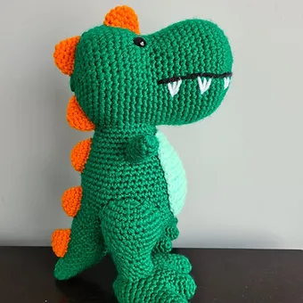 Crocheted Dinosaur Toy, Crochet Toy, Dinosaur Toy