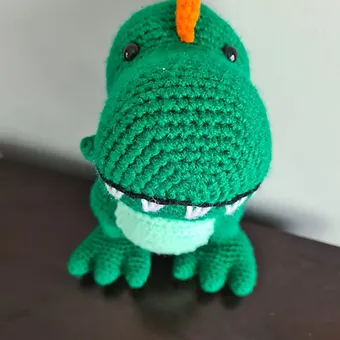 Crocheted Dinosaur Toy, Crochet Toy, Dinosaur Toy