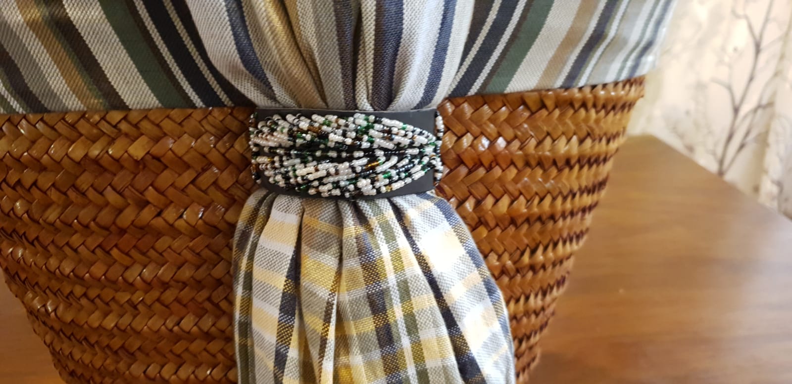 Set of 4 Beach Bags, Kikoy beach bags, Kikoy beach baskets