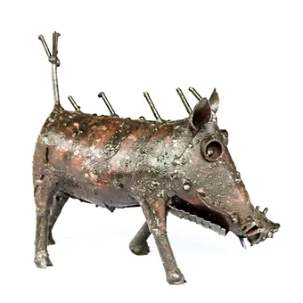 Recycled Metal Warthog Sculpture