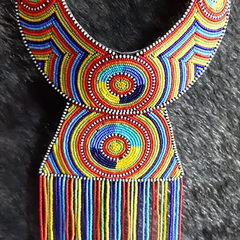 Intricate Maasai Waterfall Necklace