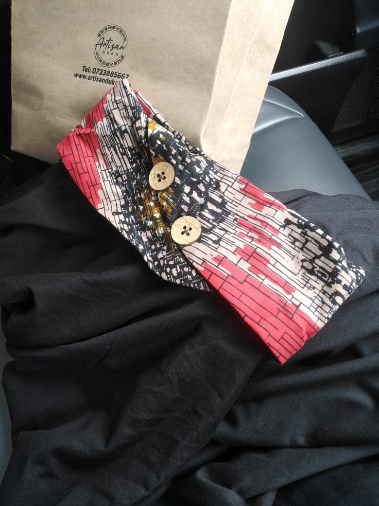 Black and Red African Ankara Poncho