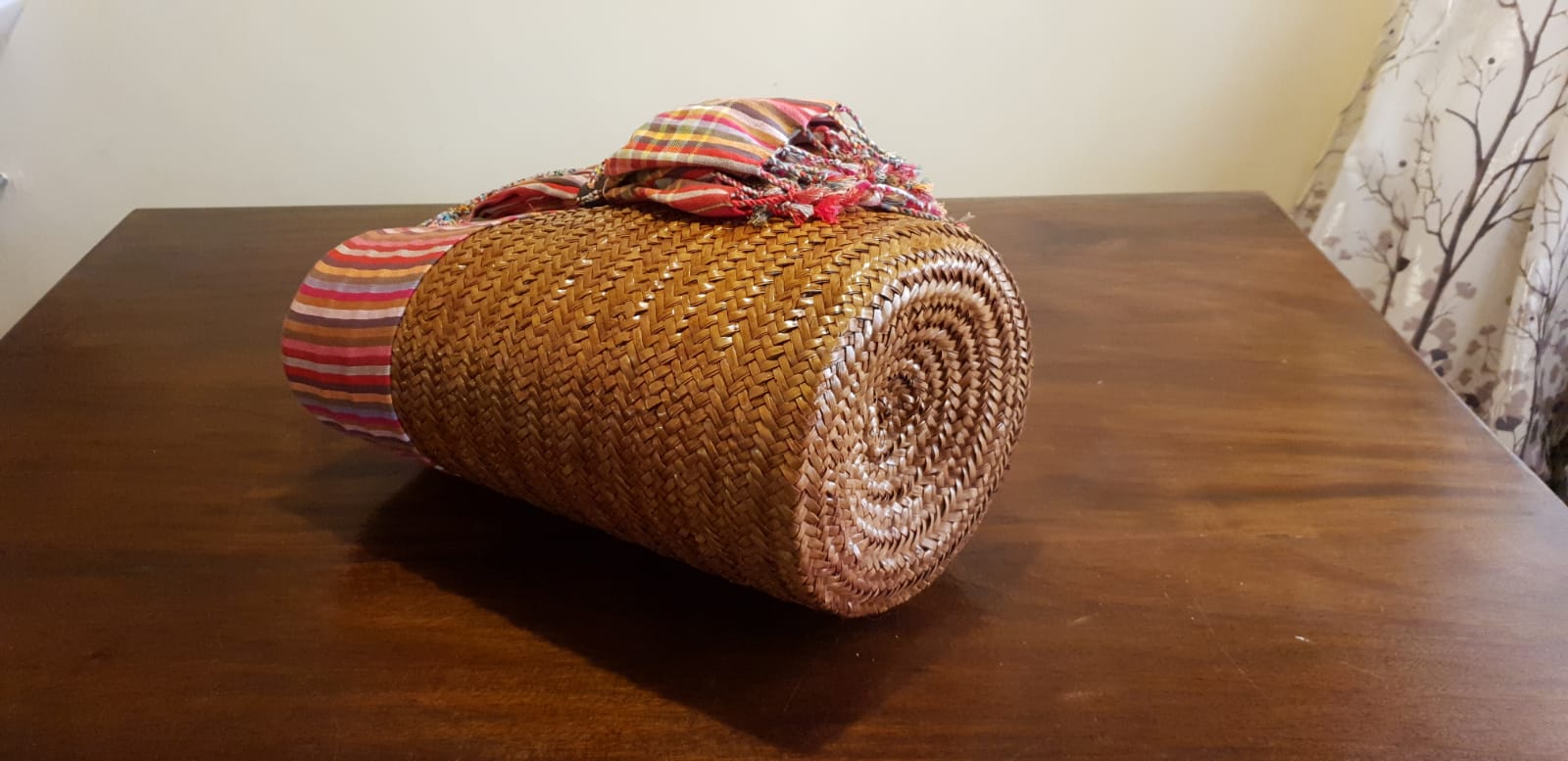 Pink Sisal Kikoy Basket