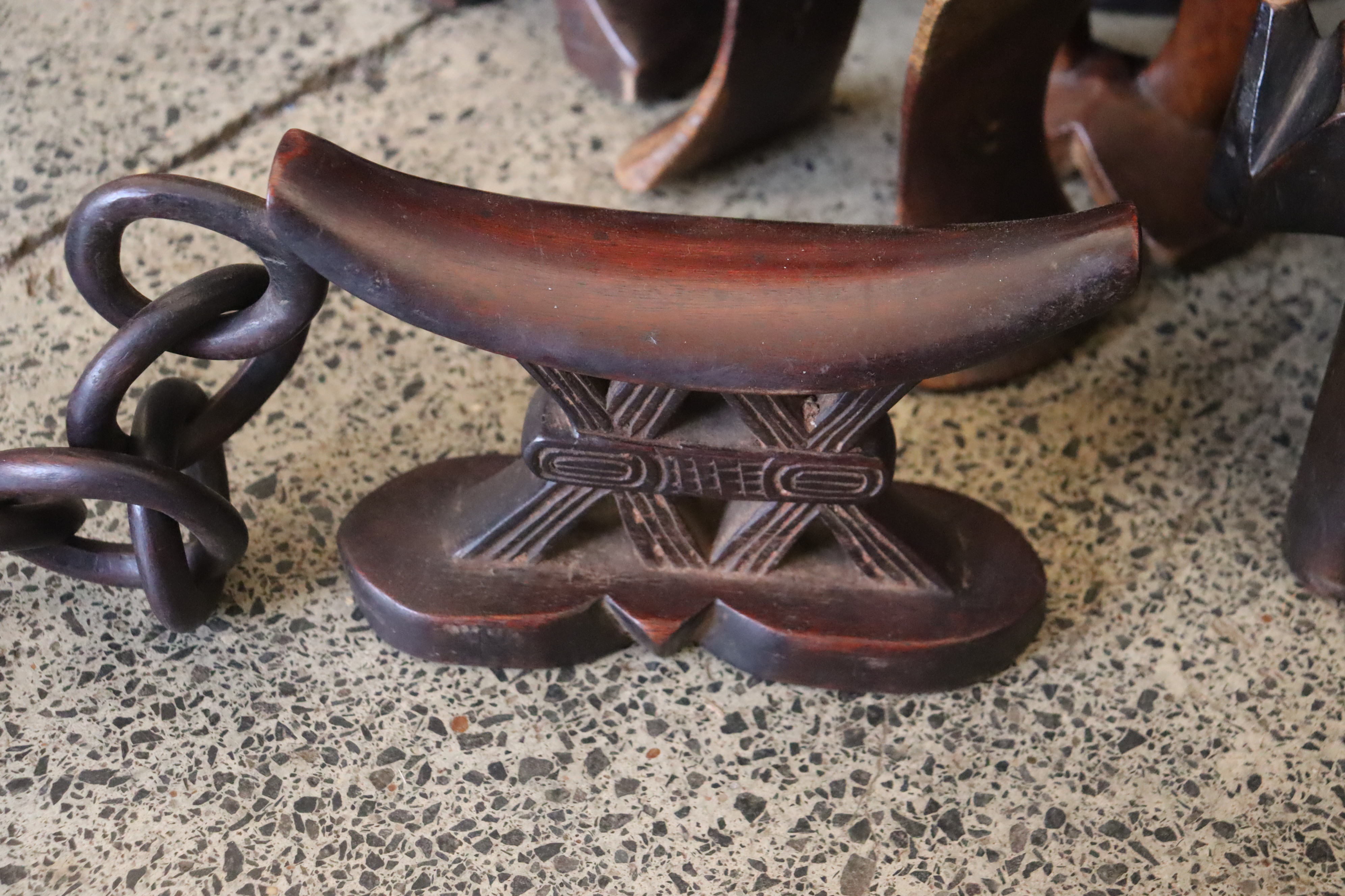 A pair of Traditional headrest
