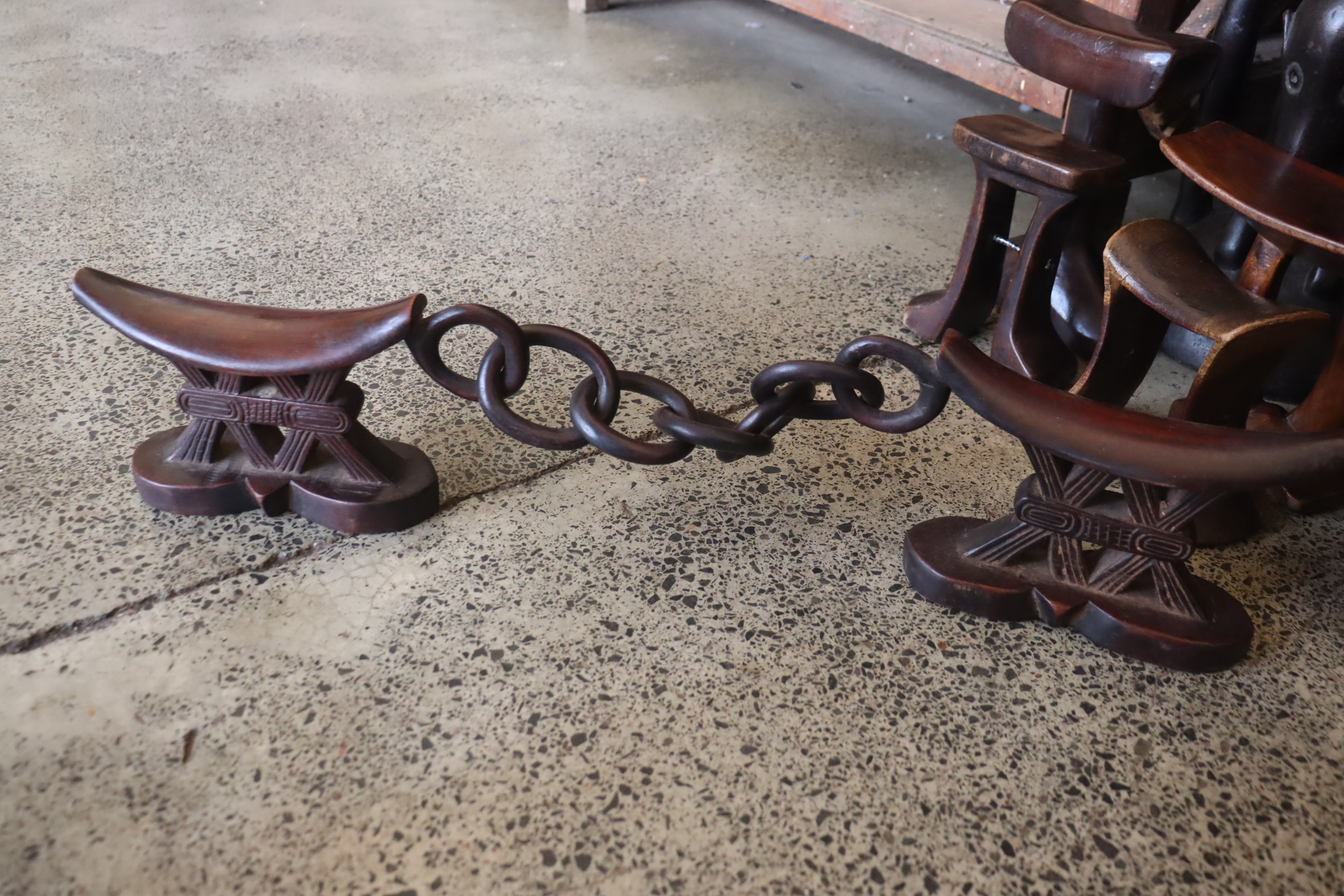 A pair of Traditional headrest