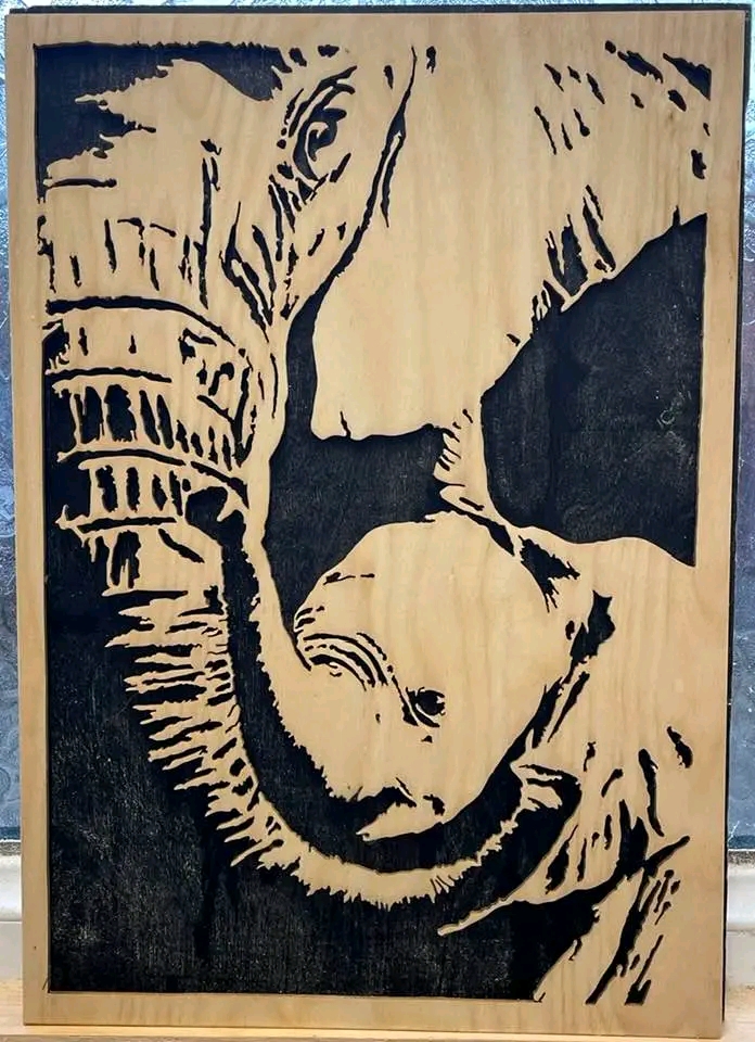 Handcrafted Wooden Elephant Art, wooden art, Elephant Art