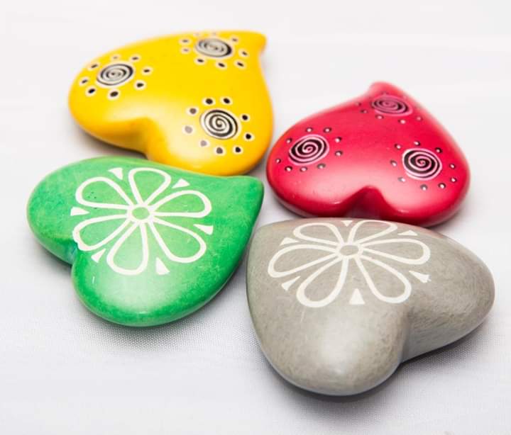 Soapstone Flat Heart Keepsakes, soapstone decor, Heart soapstone decorations