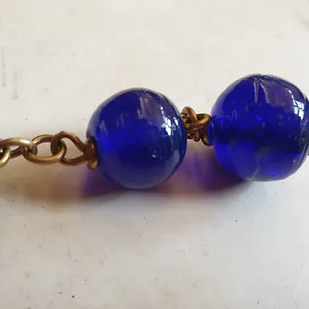 Blue Glass Bead Necklace