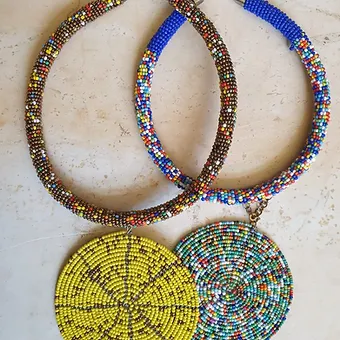 Beaded Maasai Choker Pendant