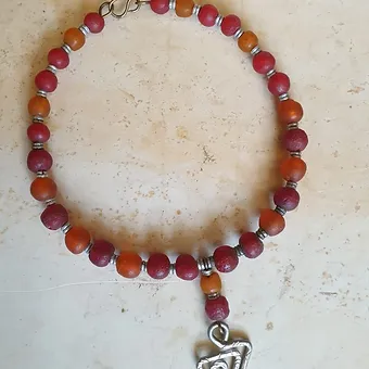 Mixed Bead Water Stone Pendant Necklace