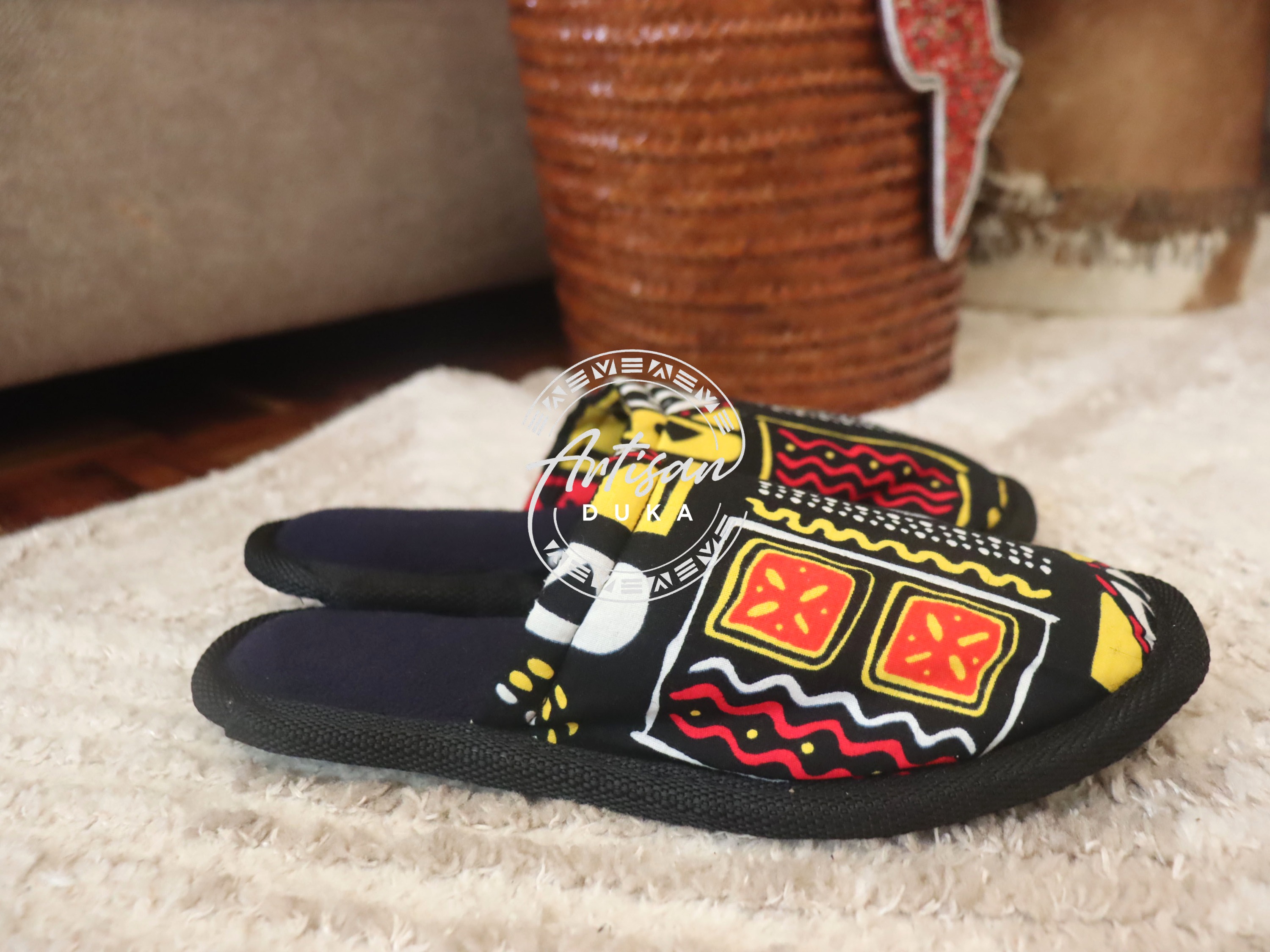 Ankara slippers, Kenyan ankara slippers, Kenyan slippers, African slippers