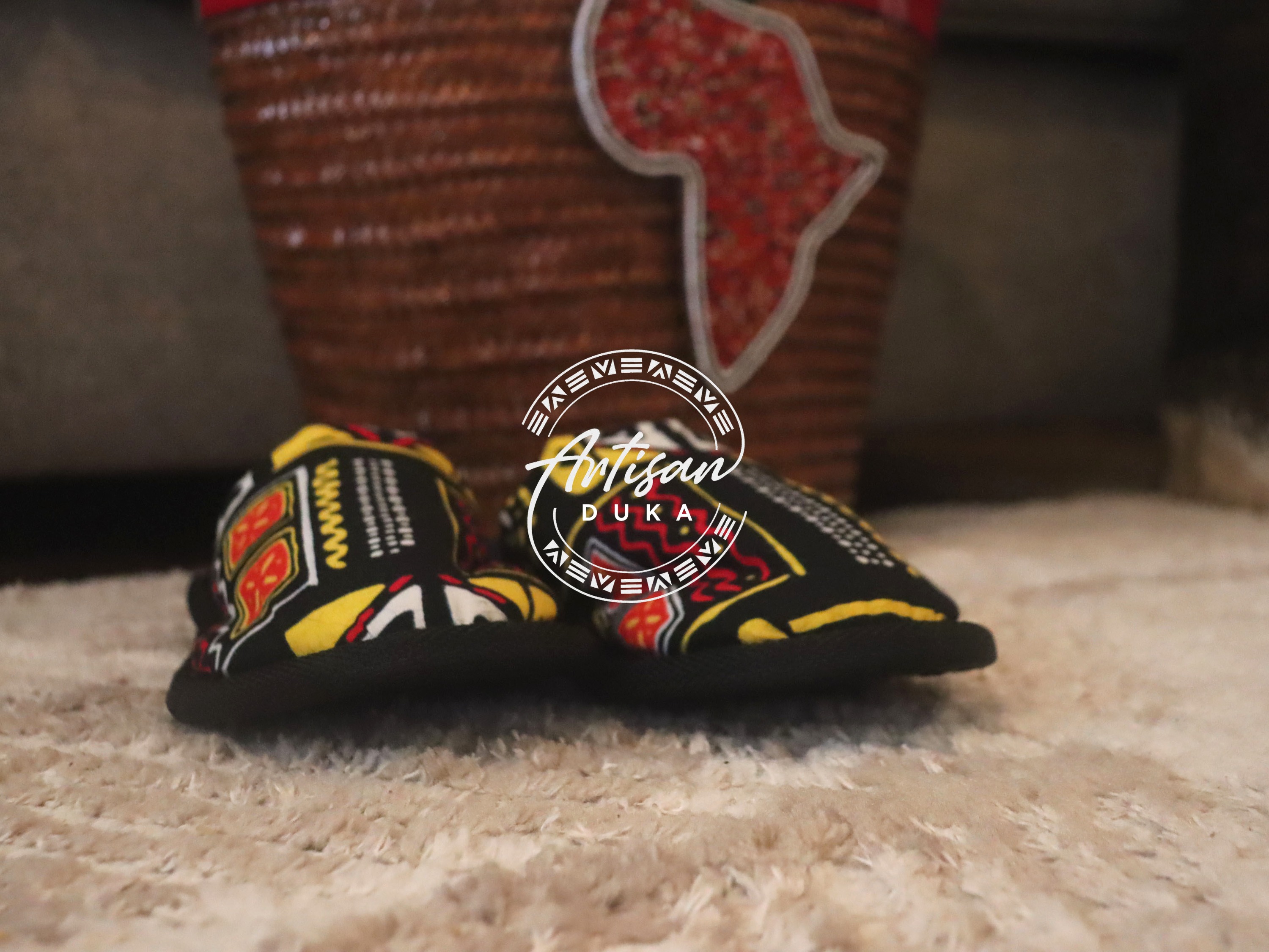 Ankara slippers, Kenyan ankara slippers, Kenyan slippers, African slippers
