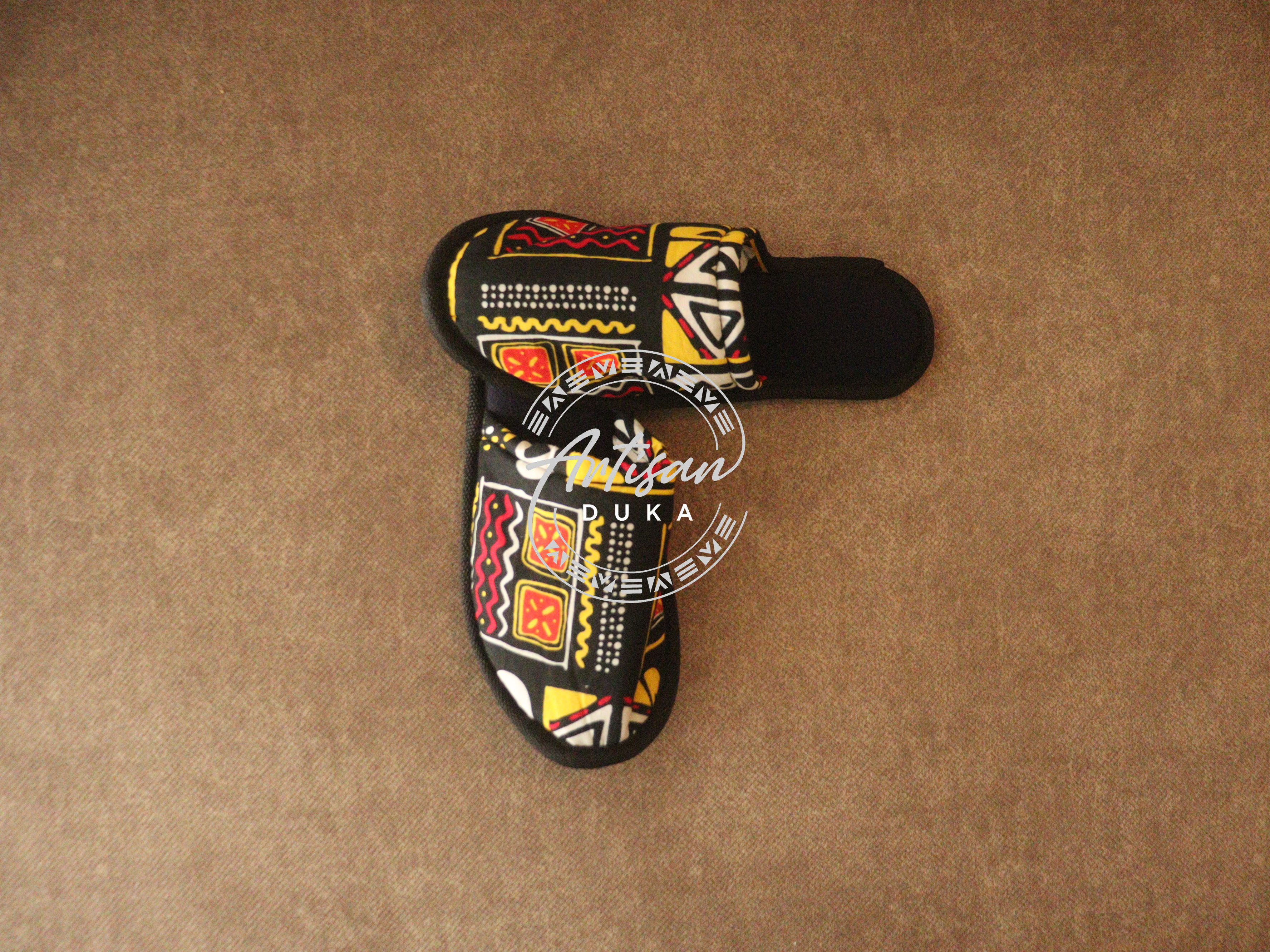 Ankara slippers, Kenyan ankara slippers, Kenyan slippers, African slippers