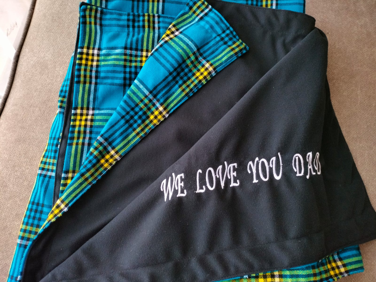 Blue Maasai Fleece blanket/Throw blanket, Blue Maasai Blanket