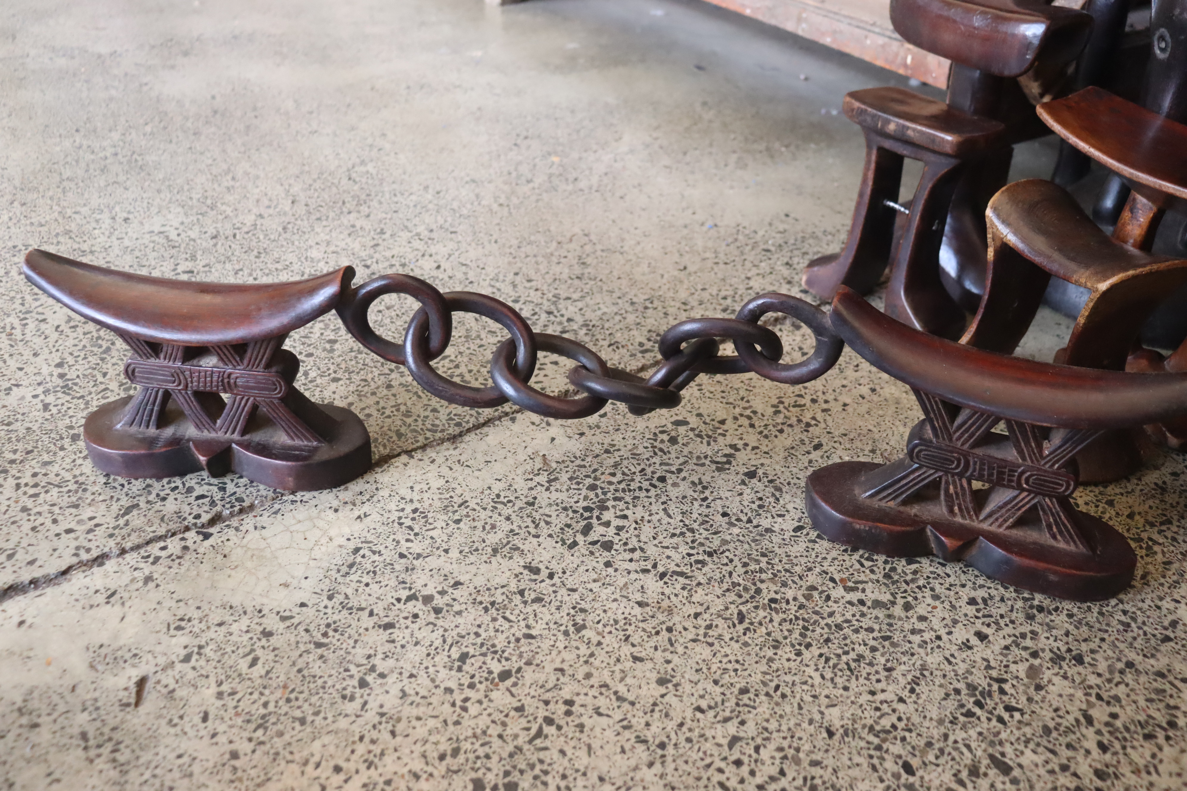 A pair of Traditional headrest