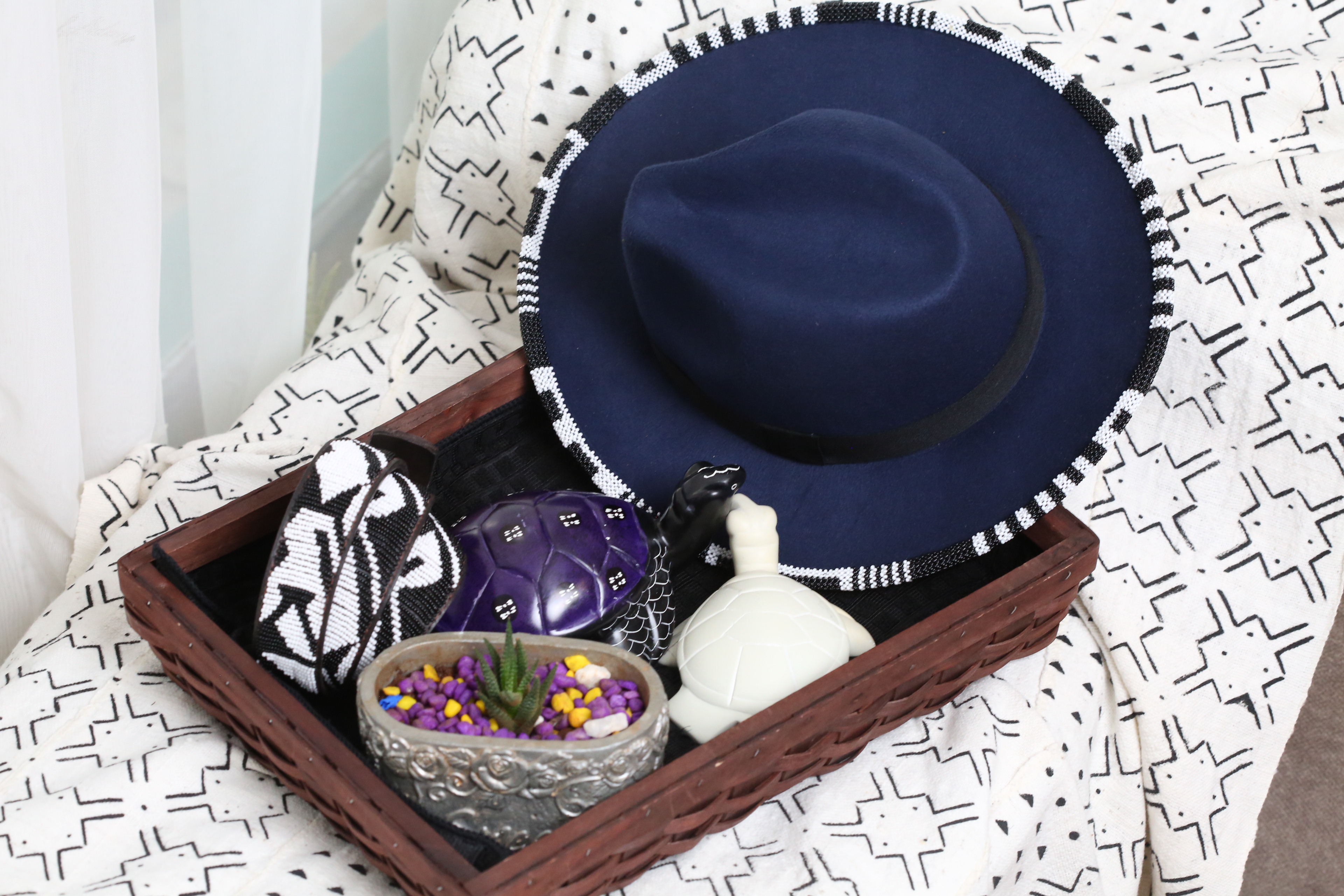 Navy Blue Fedora Hat