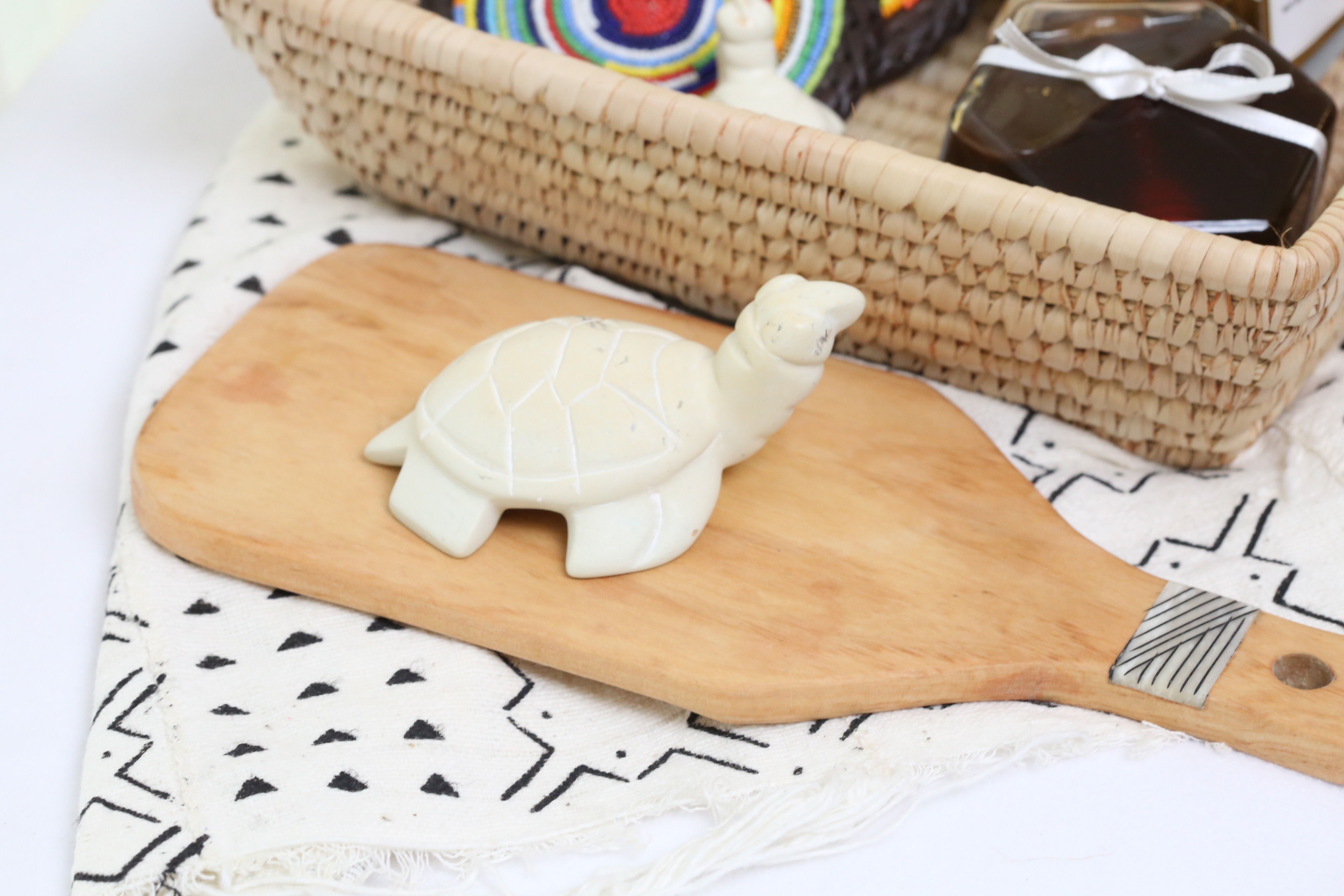 Gift Box of care. (Pruna tea, honey, beaded coasters)