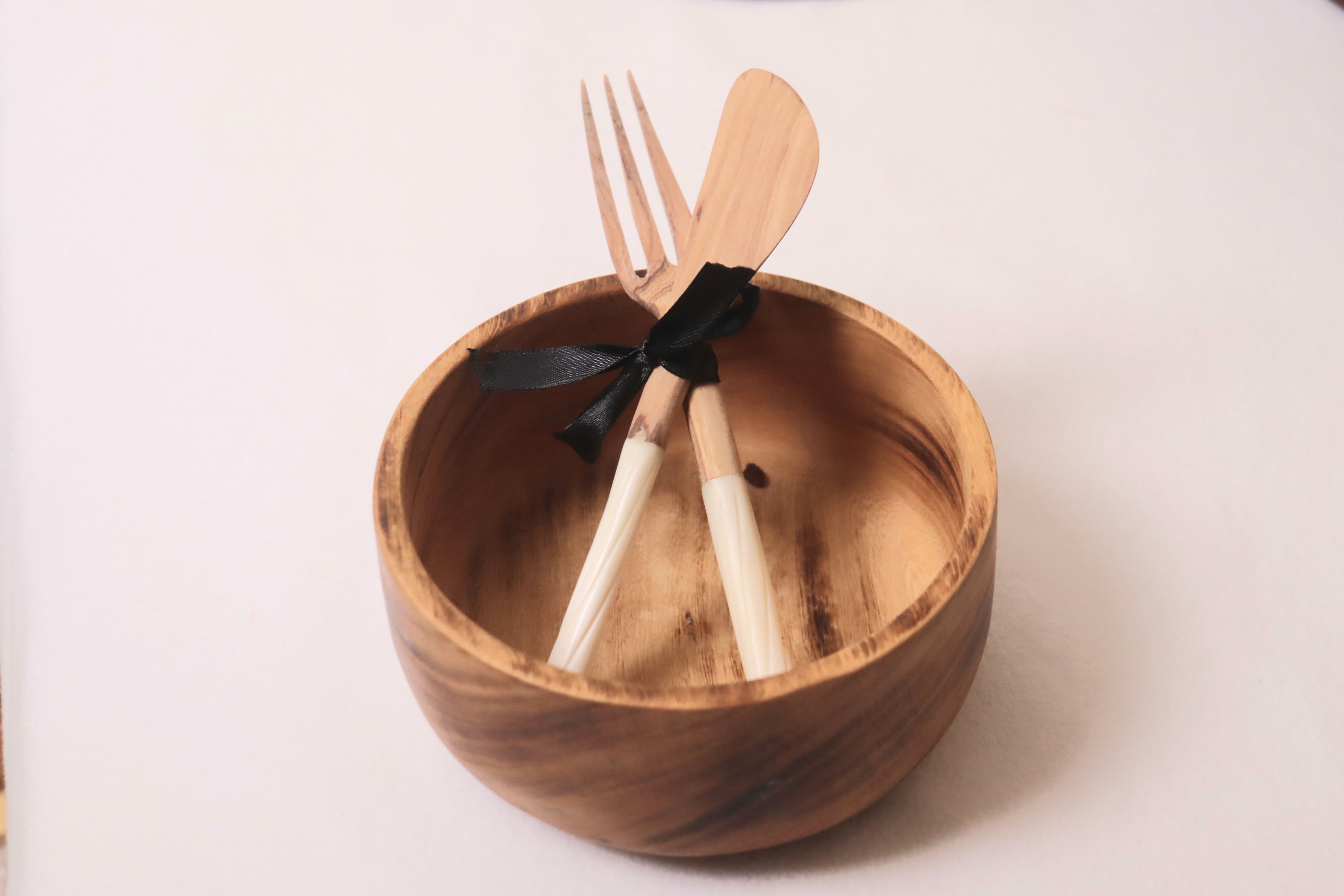 Wooden spoon and fork.