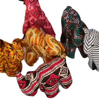 Kitenge Animal Soft Toys (small)