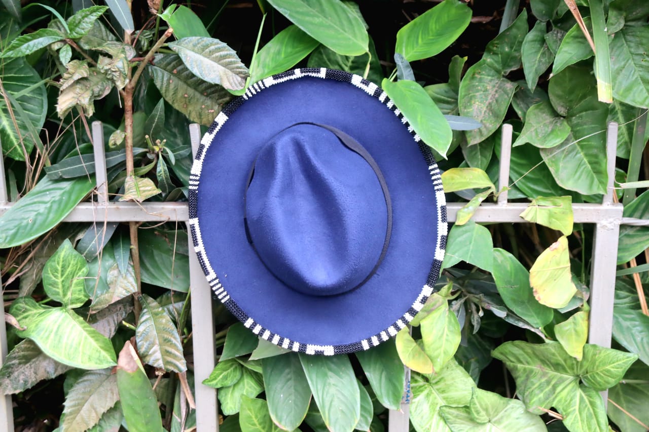 Blue Fedora hat